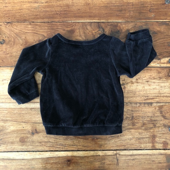 Macy’s First Impressions Black Velour Pullover - Picture 3 of 3